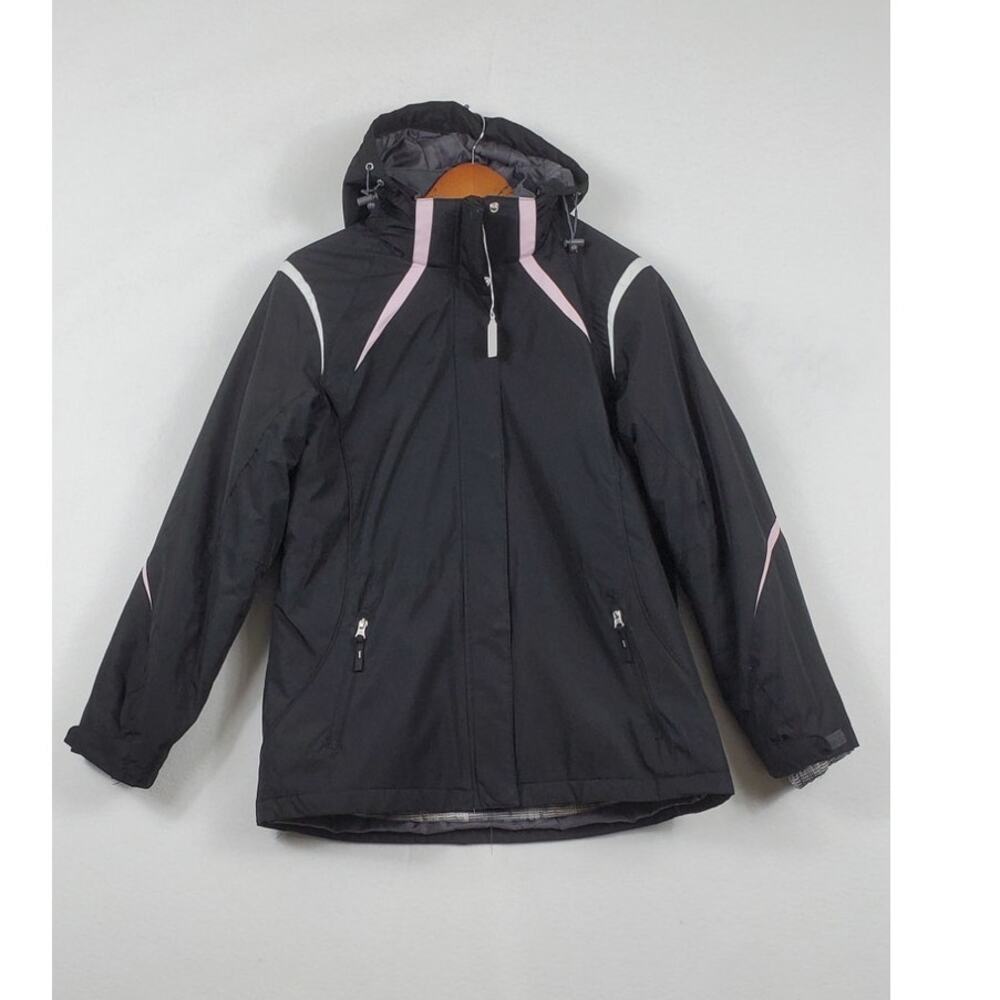 Below Zero by Rothschild 3 In 1 Winter Coat Black/Pink Women Size M EUC